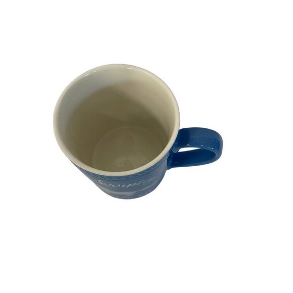 "Bankruptcy Starter Kit" Mug Cracker Barrel Exclusive Blue Ceramic Equine Horse - Picture 3 of 5